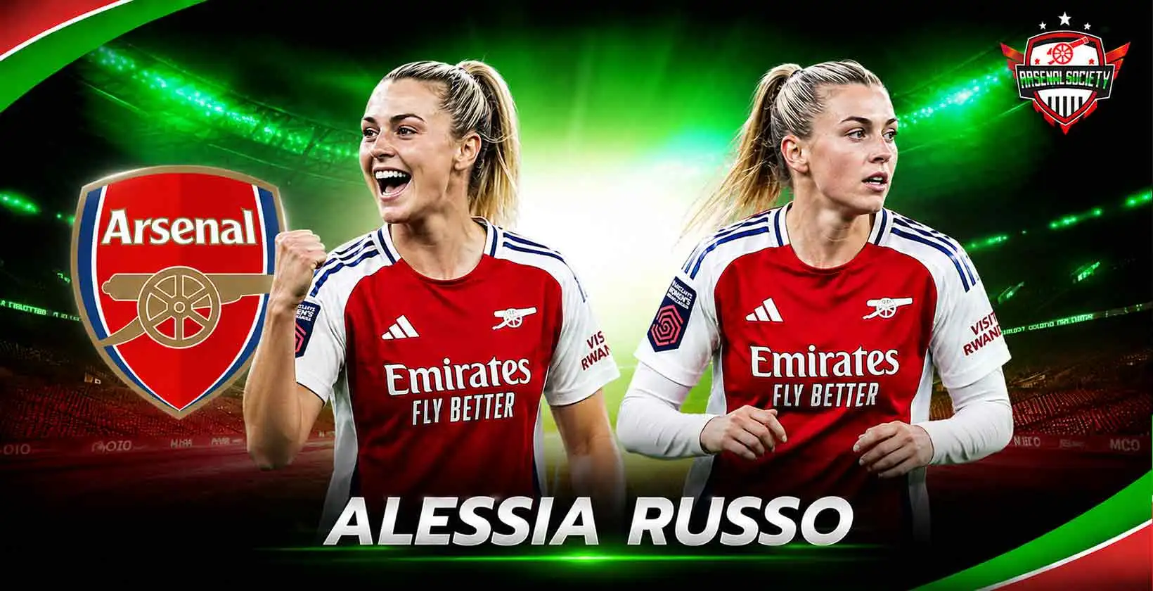 Alessia Russo กองหน้าหมายเลข 9 ทีมชาติอังกฤษของอาร์เซนอลหญิง