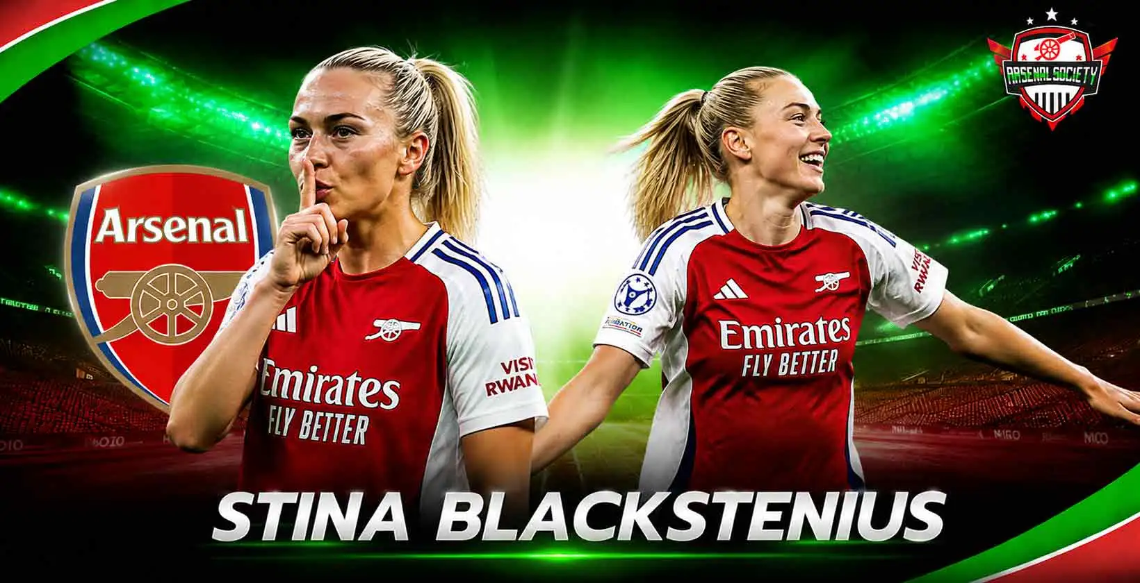 Stina Blackstenius กองหน้าทีมชาติสวีเดนของอาร์เซนอลหญิง