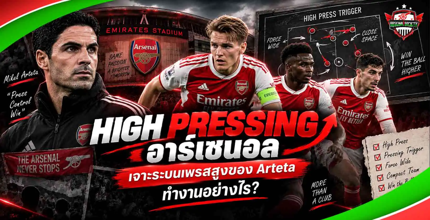 High Pressing อาร์เซนอล ระบบเพรสสูงในแทคติกของ Mikel Arteta
